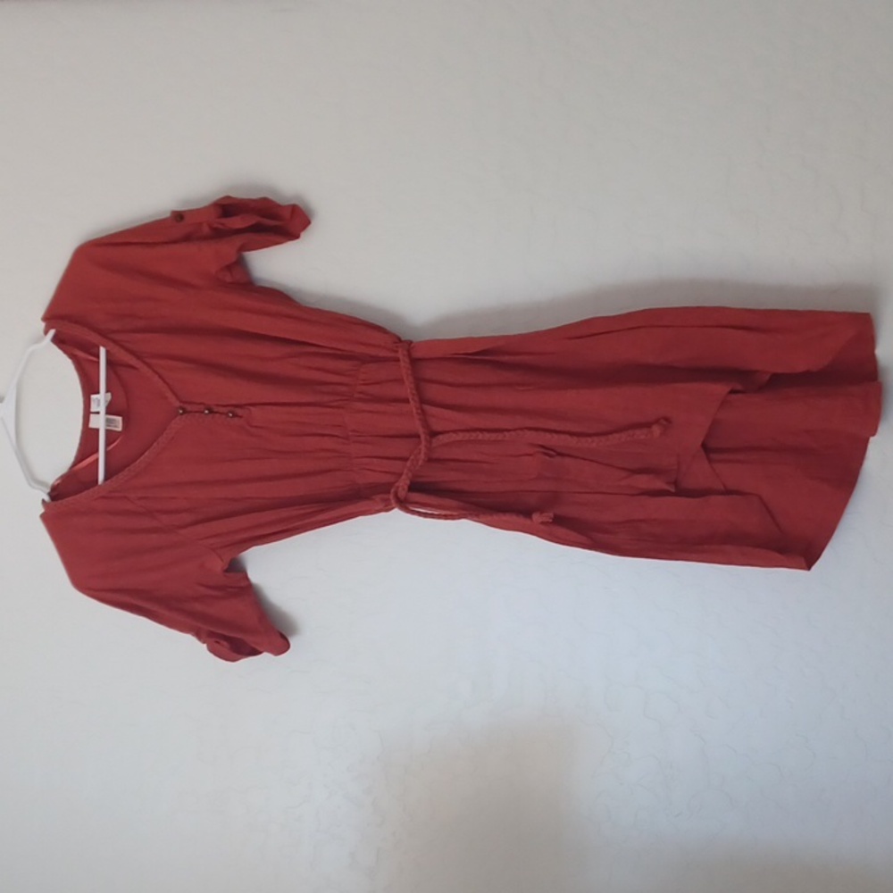 Route 66 Burnt Orange High Low Dress Womans Size XS